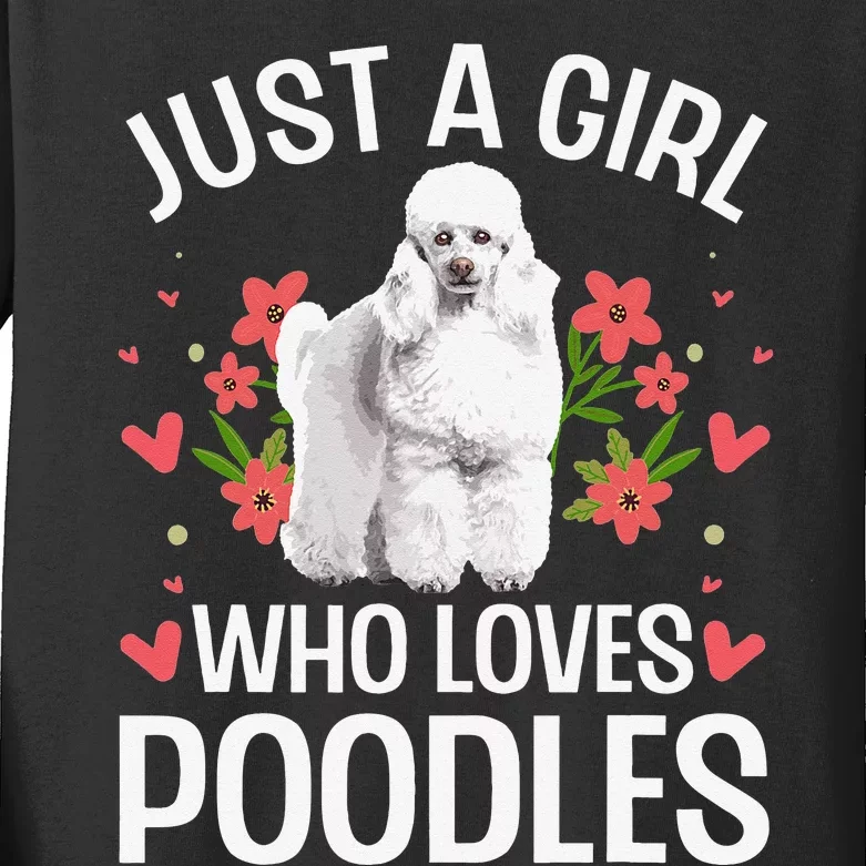 Funny Poodle Design For Standard Poodle Lovers Kids Long Sleeve Shirt