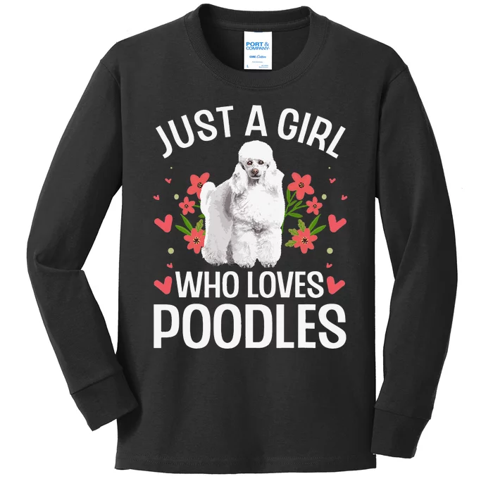 Funny Poodle Design For Standard Poodle Lovers Kids Long Sleeve Shirt