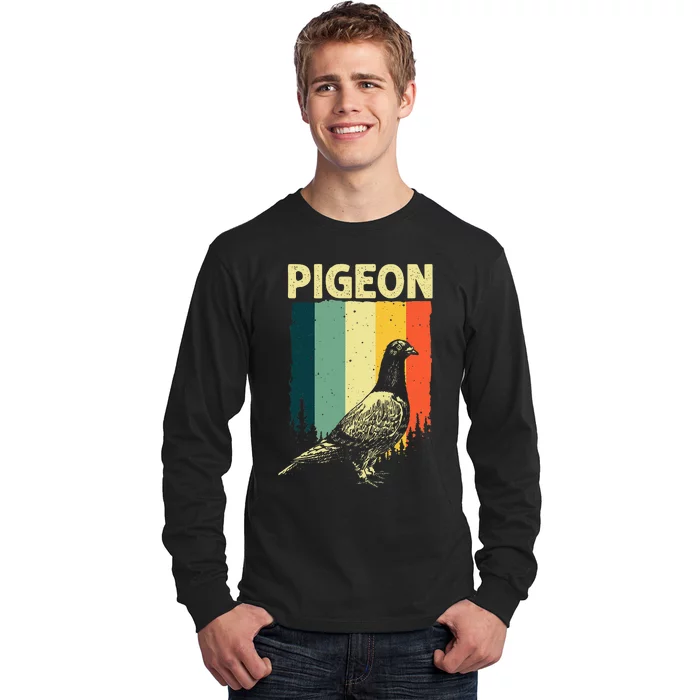 Funny Pigeon Design For Men Women Pigeon Costume Bird Lovers Long Sleeve Shirt