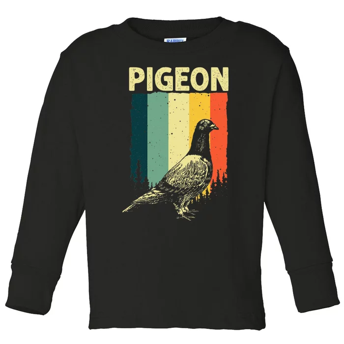 Funny Pigeon Design For Men Women Pigeon Costume Bird Lovers Toddler Long Sleeve Shirt