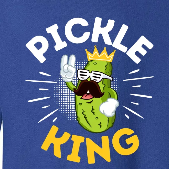 Funny Pickle Dad King Vegetable Fathers' Day Gardener Lover Gift Toddler Sweatshirt