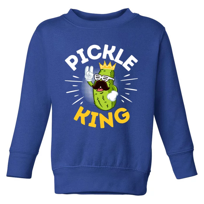 Funny Pickle Dad King Vegetable Fathers' Day Gardener Lover Gift Toddler Sweatshirt