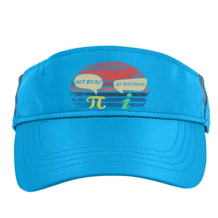 Funny Pi Day March 14th Quote I Get Real Be Rational Gift Adult Drive Performance Visor