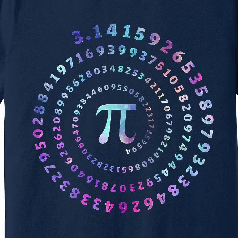 Funny Pi Day Spiral Pi Math Tee For Pi Day Premium T-Shirt