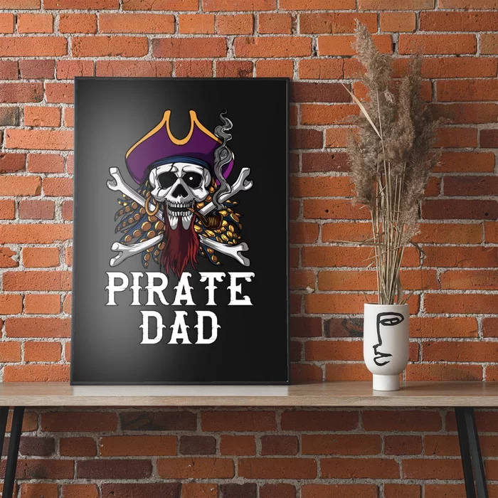 Funny Pirate Dad Fathers Day Poster