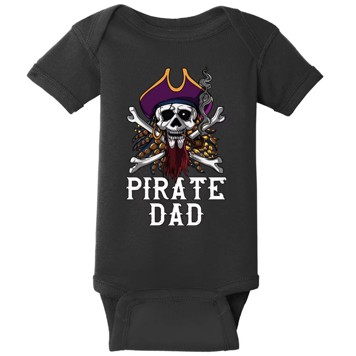 Funny Pirate Dad Fathers Day Baby Bodysuit