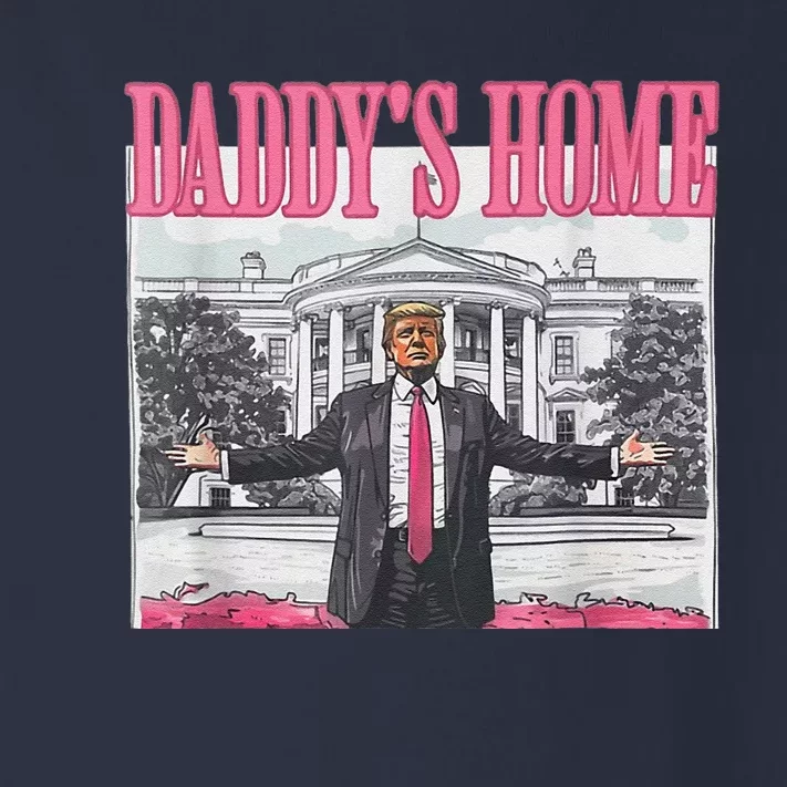 Funny Pink Donald Trump Daddys Home DaddyS 2024 Toddler Long Sleeve Shirt