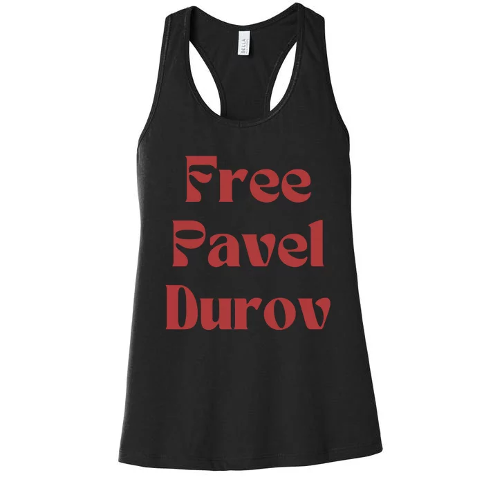 Free Pavel Durov Women's Racerback Tank