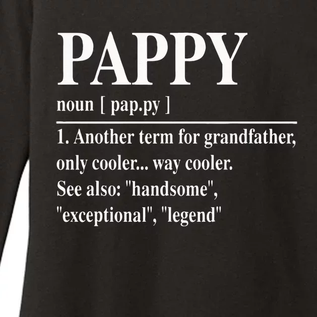 Funny Pappy Definitions Fathers Day Pappy Womens CVC Long Sleeve Shirt