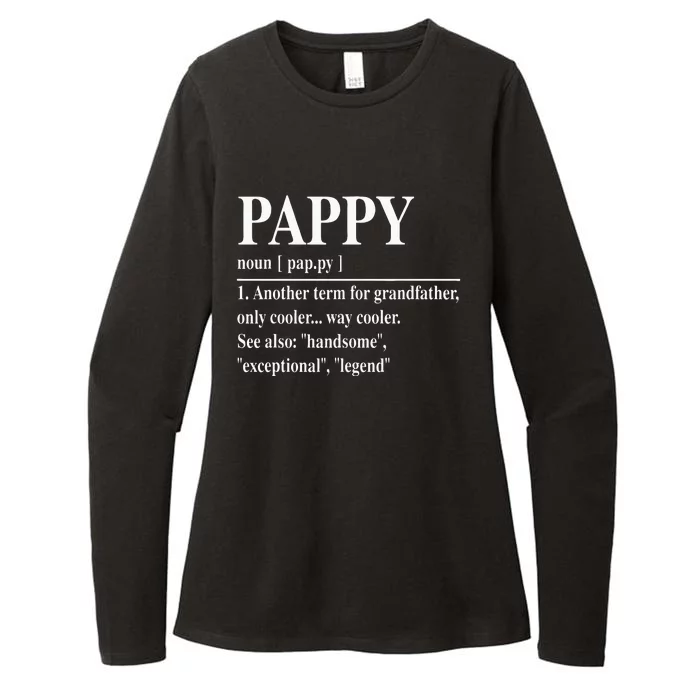 Funny Pappy Definitions Fathers Day Pappy Womens CVC Long Sleeve Shirt