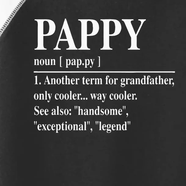 Funny Pappy Definitions Fathers Day Pappy Toddler Fine Jersey T-Shirt