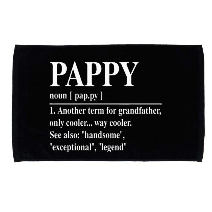 Funny Pappy Definitions Fathers Day Pappy Microfiber Hand Towel