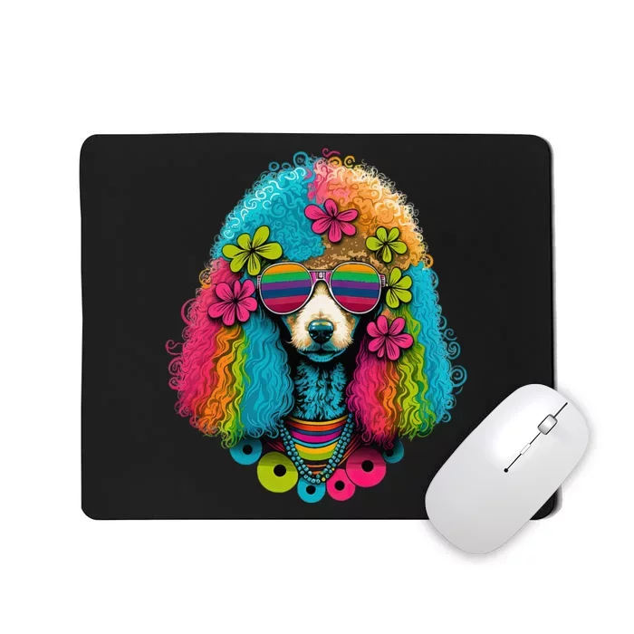 Funny Poodle Dog Miniature Poodle Toy Poodle Hippie Mousepad