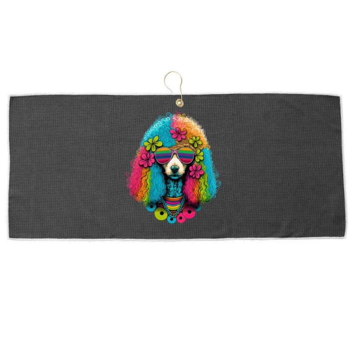 Funny Poodle Dog Miniature Poodle Toy Poodle Hippie Large Microfiber Waffle Golf Towel