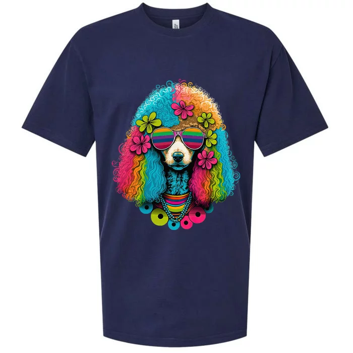 Funny Poodle Dog Miniature Poodle Toy Poodle Hippie Sueded Cloud Jersey T-Shirt