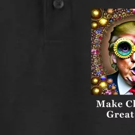 Funny Psychedelic Donald Trump MAGA Christmas Conservative Dry Zone Grid Performance Polo