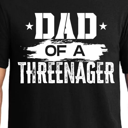 Funny Parenting Dad Of A Threenager Pajama Set