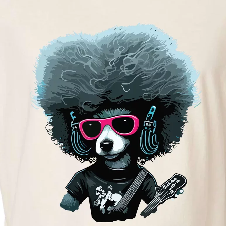 Funny Poodle Dog Miniature Poodle Toy Poodle Retro Sunset Garment-Dyed Women's Muscle Tee