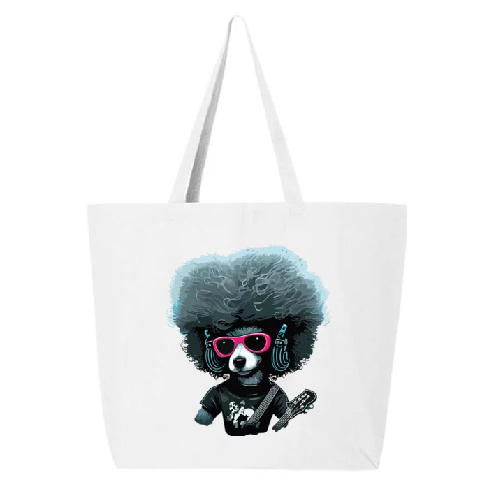 Funny Poodle Dog Miniature Poodle Toy Poodle Retro Sunset 25L Jumbo Tote