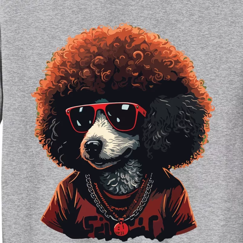 Funny Poodle Dog Miniature Poodle Toy Poodle Retro Sunset Sweatshirt