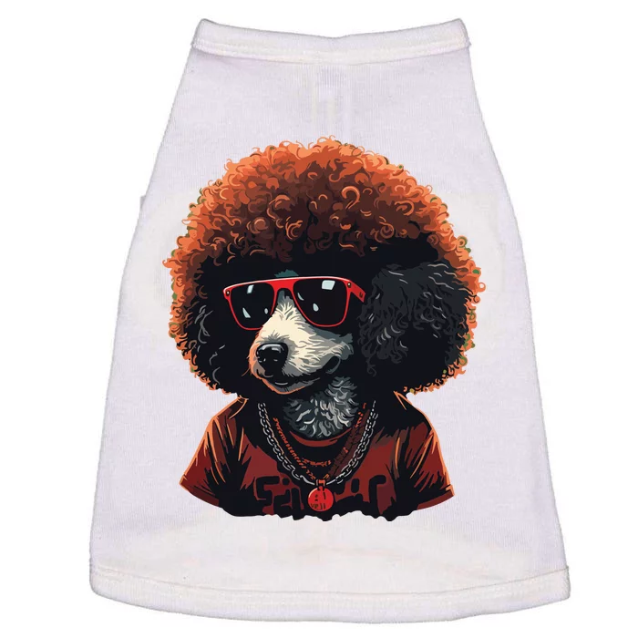 Funny Poodle Dog Miniature Poodle Toy Poodle Retro Sunset Doggie Tank