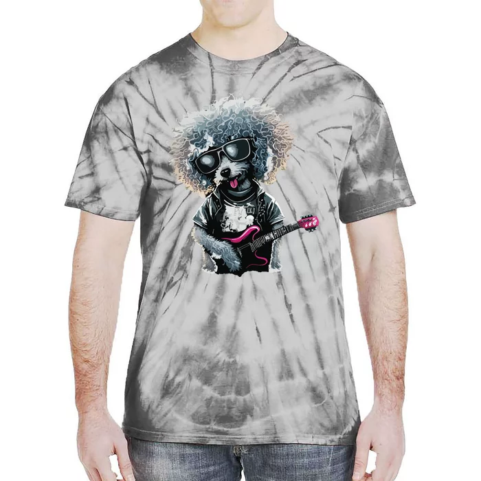 Funny Poodle Dog Miniature Poodle Toy Poodle Retro Sunset Tie-Dye T-Shirt