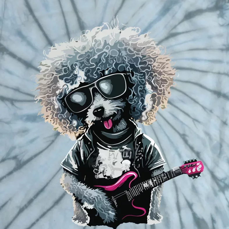 Funny Poodle Dog Miniature Poodle Toy Poodle Retro Sunset Tie-Dye T-Shirt