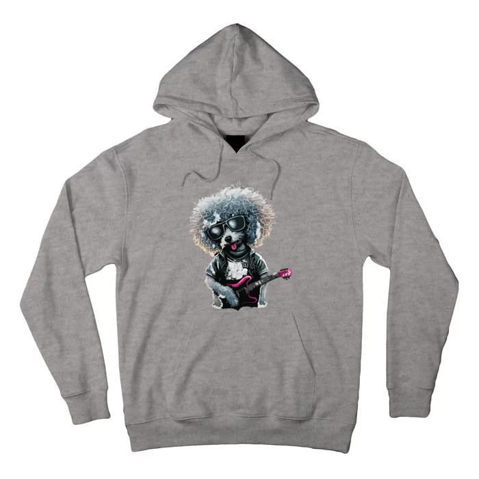 Funny Poodle Dog Miniature Poodle Toy Poodle Retro Sunset Tall Hoodie