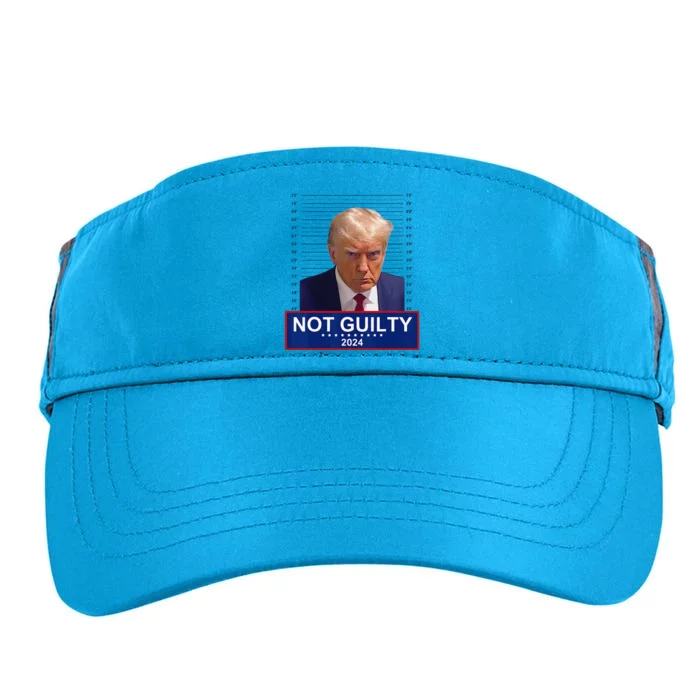 Funny President Donald Trump Mugshot 2024 Not Guilty Supporter Adult Drive Performance Visor