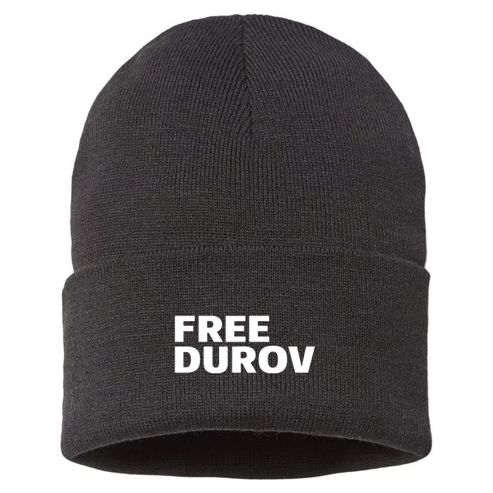 Free Pavel Durov Privacy Is Not A Crime Sustainable Knit Beanie