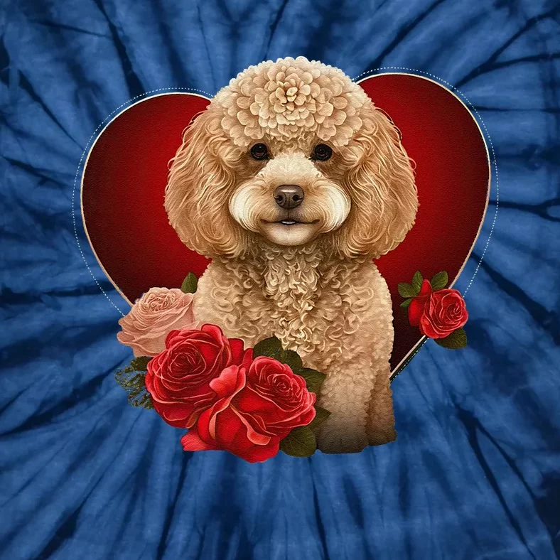 Funny Poodle Dog Miniature Poodle Toy Poodle Valentine Day Tie-Dye T-Shirt