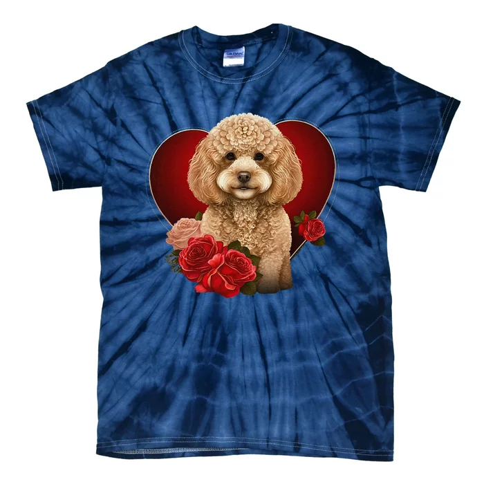 Funny Poodle Dog Miniature Poodle Toy Poodle Valentine Day Tie-Dye T-Shirt