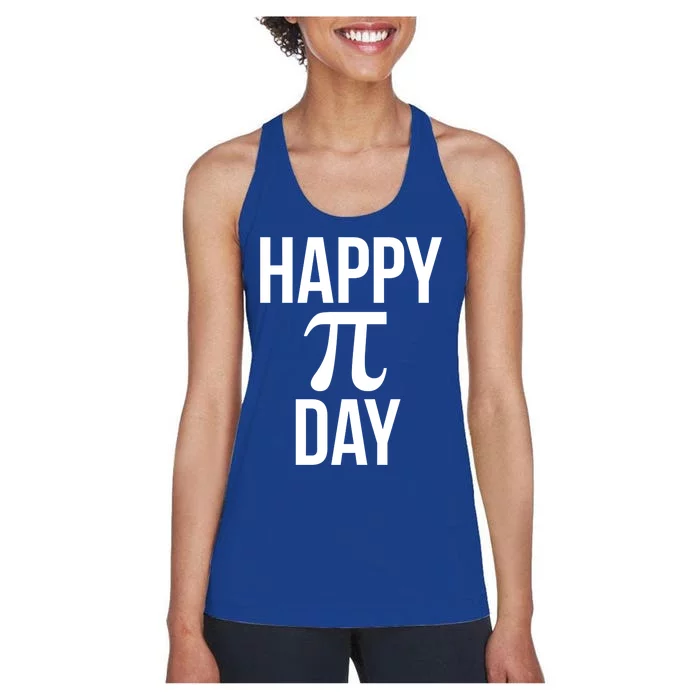 Funny Pi Day Quote For Math Teacher March 14th Happy Pi Day Funny Gift Women's Racerback Tank