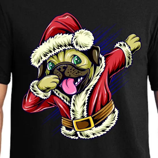 Funny Pug Dabbing Santa Claus Pajama Set