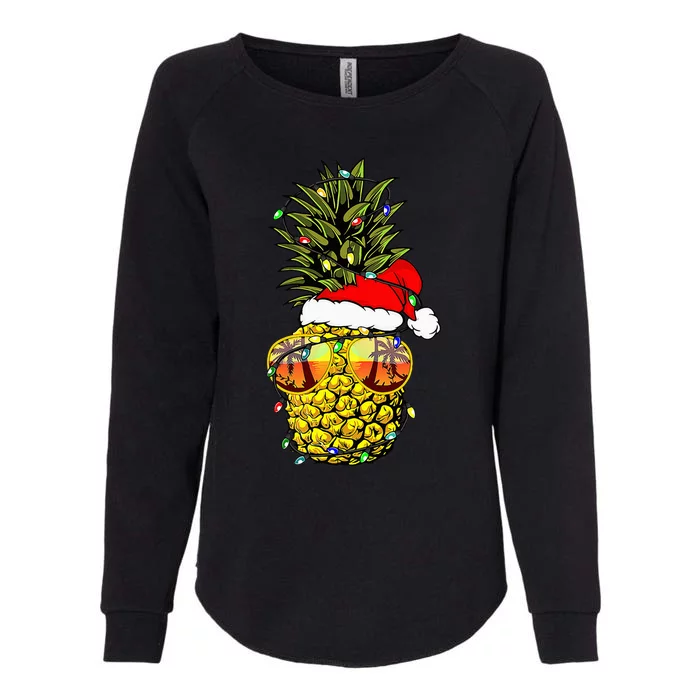 Festive Pineapple Decor Womens California Wash Sweatshirt