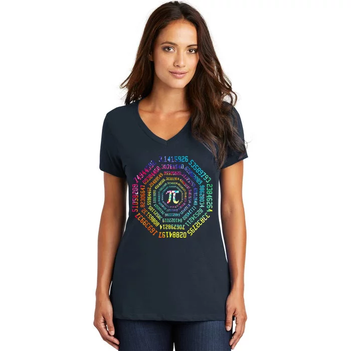 Funny Pi Day Pi Math Tee For Pi Day 3.14 Women's V-Neck T-Shirt