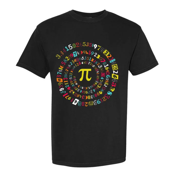 Funny Pi Day Spiral Pi Math For Pi Day 3.14 Garment-Dyed Heavyweight T-Shirt