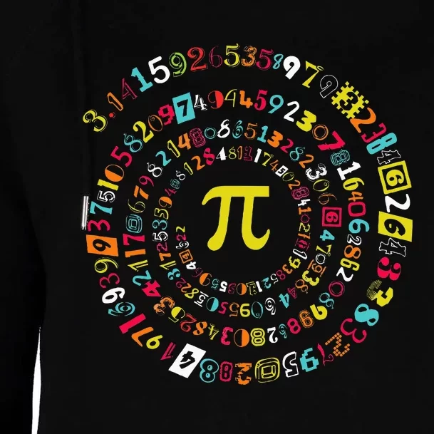 Funny Pi Day Spiral Pi Math For Pi Day 3.14 Womens Funnel Neck Pullover Hood