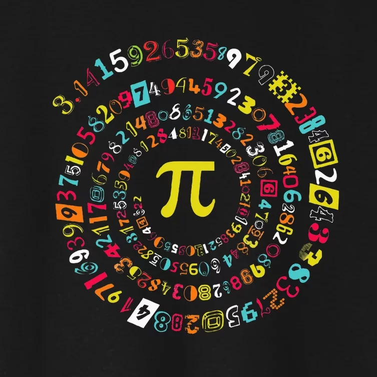 Funny Pi Day Spiral Pi Math For Pi Day 3.14 Women's Crop Top Tee