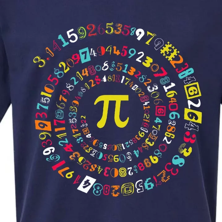 Funny Pi Day Spiral Pi Math For Pi Day 3.14 Sueded Cloud Jersey T-Shirt