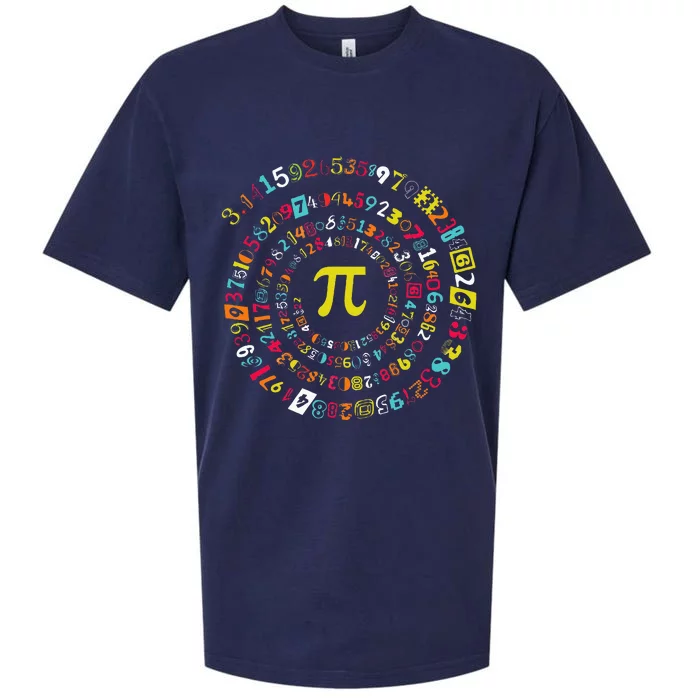 Funny Pi Day Spiral Pi Math For Pi Day 3.14 Sueded Cloud Jersey T-Shirt