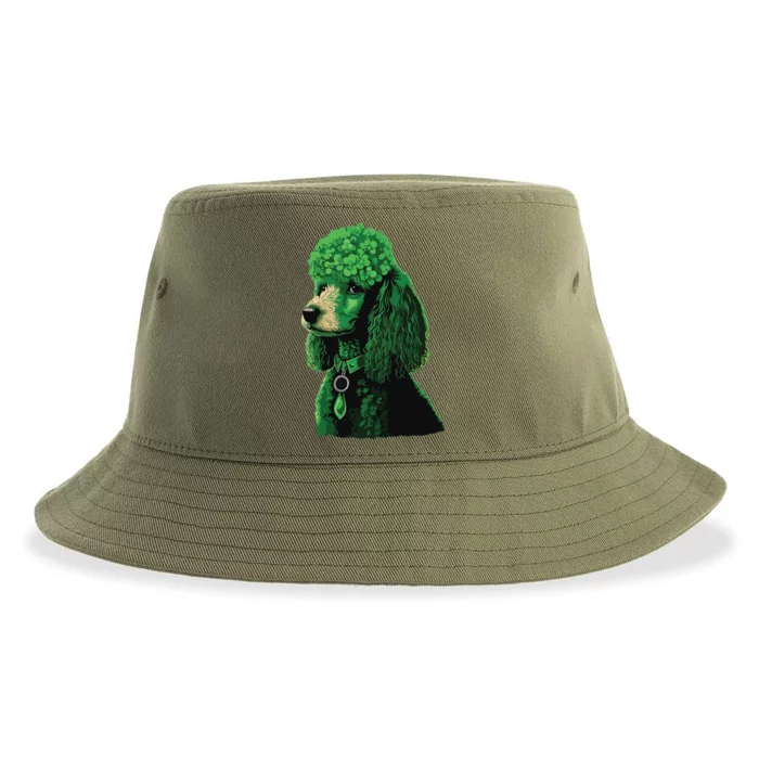 Funny Poodle Dog Miniature Poodle Toy Poodle St Patricks Sustainable Bucket Hat