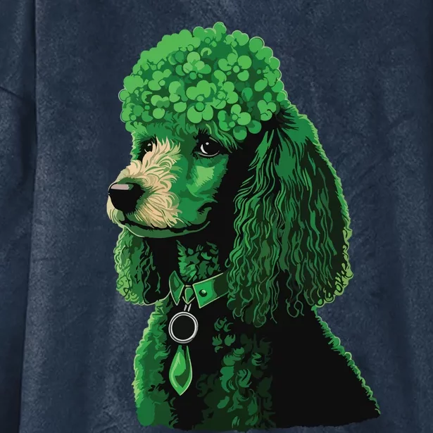 Funny Poodle Dog Miniature Poodle Toy Poodle St Patricks Hooded Wearable Blanket