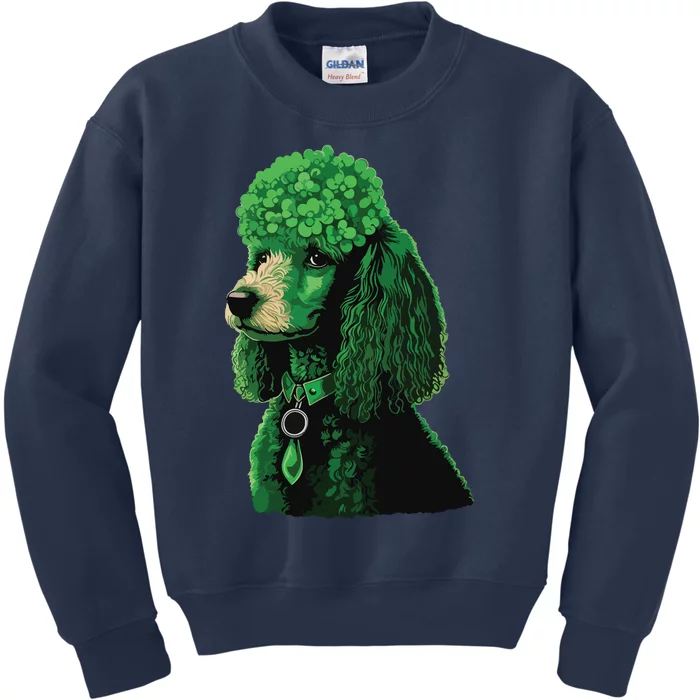 Funny Poodle Dog Miniature Poodle Toy Poodle St Patricks Kids Sweatshirt