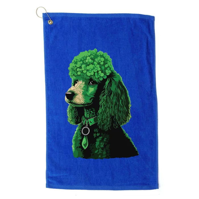 Funny Poodle Dog Miniature Poodle Toy Poodle St Patricks Platinum Collection Golf Towel