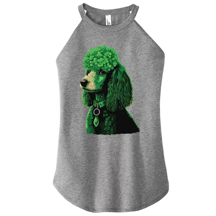 Funny Poodle Dog Miniature Poodle Toy Poodle St Patricks Women’s Perfect Tri Rocker Tank