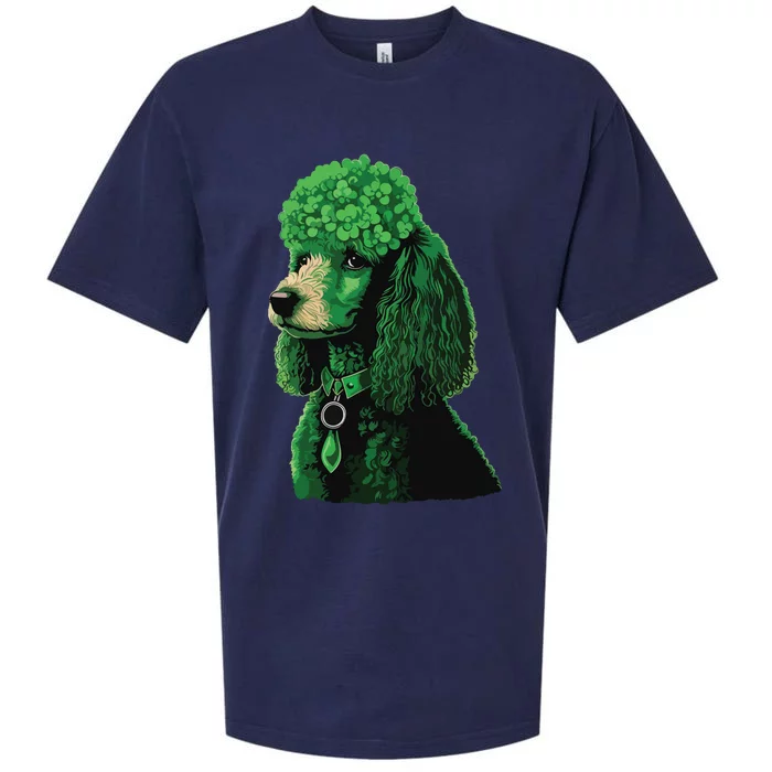 Funny Poodle Dog Miniature Poodle Toy Poodle St Patricks Sueded Cloud Jersey T-Shirt