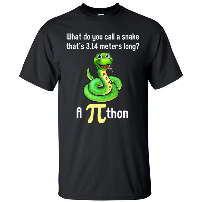 Funny Pi day Puns Pithon Math Teacher Jokes Tall T-Shirt