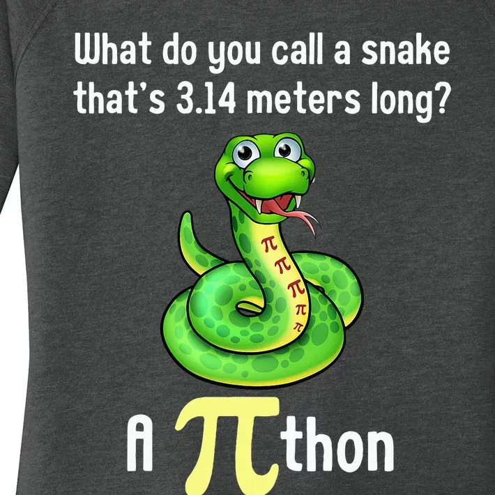 Funny Pi day Puns Pithon Math Teacher Jokes Women's Perfect Tri Tunic Long Sleeve Shirt