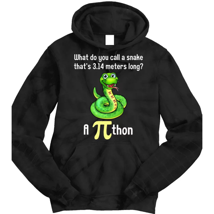 Funny Pi day Puns Pithon Math Teacher Jokes Tie Dye Hoodie